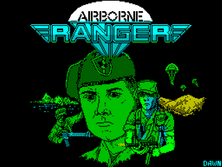 Airborne Ranger title screen for ZX Spectrum